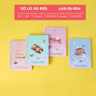 Sổ Lò Xo Kẻ Ngang A5/B5 200 Trang CLASSMATE Nhiều Hình Dễ Thương, Sổ Tay Gáy Xoắn Ghi Chép Cho Học Sinh, Văn Phòng