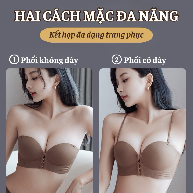 ÁO CÚP NGỰC KHÔNG DÂY CÀI TRƯỚC ĐỆM DÀY NÂNG NGỰC 946