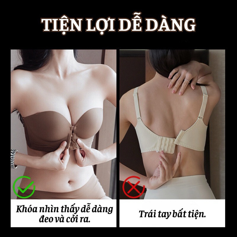 ÁO CÚP NGỰC KHÔNG DÂY CÀI TRƯỚC ĐỆM DÀY NÂNG NGỰC 946