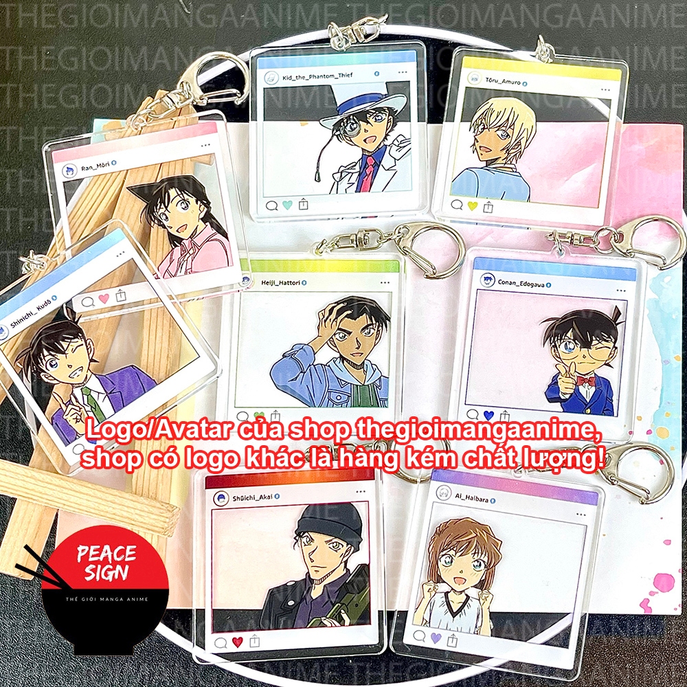 (Mua 1 tặng 1) Móc khóa DETECTIVE CONAN ver KHUNG INSTA - Thám Tử Lừng ...