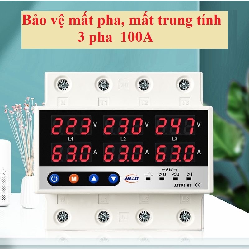 BẢO VỆ ĐIỆN ÁP 3 PHA CÓ MÀN HÌNH VÔN AMP…