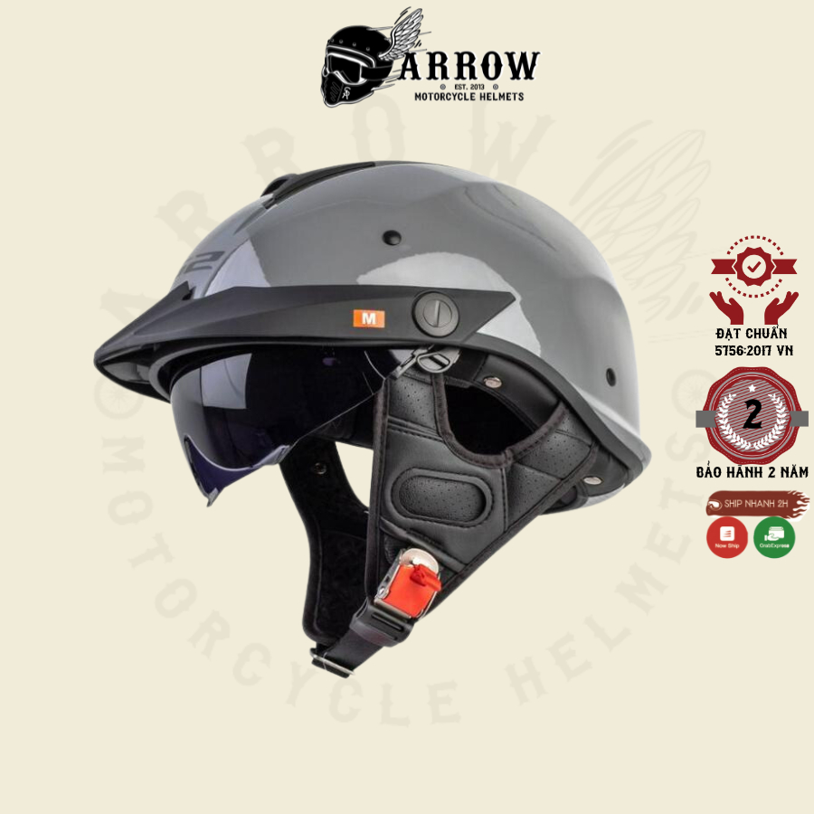 Mũ Bảo Hiểm Nửa Đầu Có Kính Âm LS2 OF590 Rebellion Arrow shop