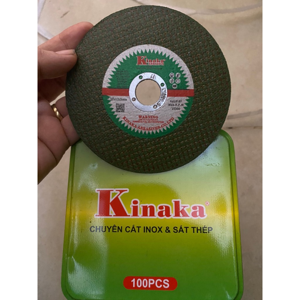 Đá cắt inox, sắt,Đá cắt KINAKA ,(107x1.2x16mm)@sản phẩm cực bền, không ...