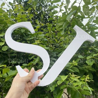 Chữ Nổi Trắng 20cm T2 In Hoa Fomex Chữ Dán Tường Trang Trí Shop Spa Tiệm - Chữ 3d Decor Biển quảng cáo