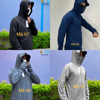 Áo chống nắng nam , chống tia uv , thấm hút mồ hôi, có khoá túi , che kín mặt , che kín bàn tay
