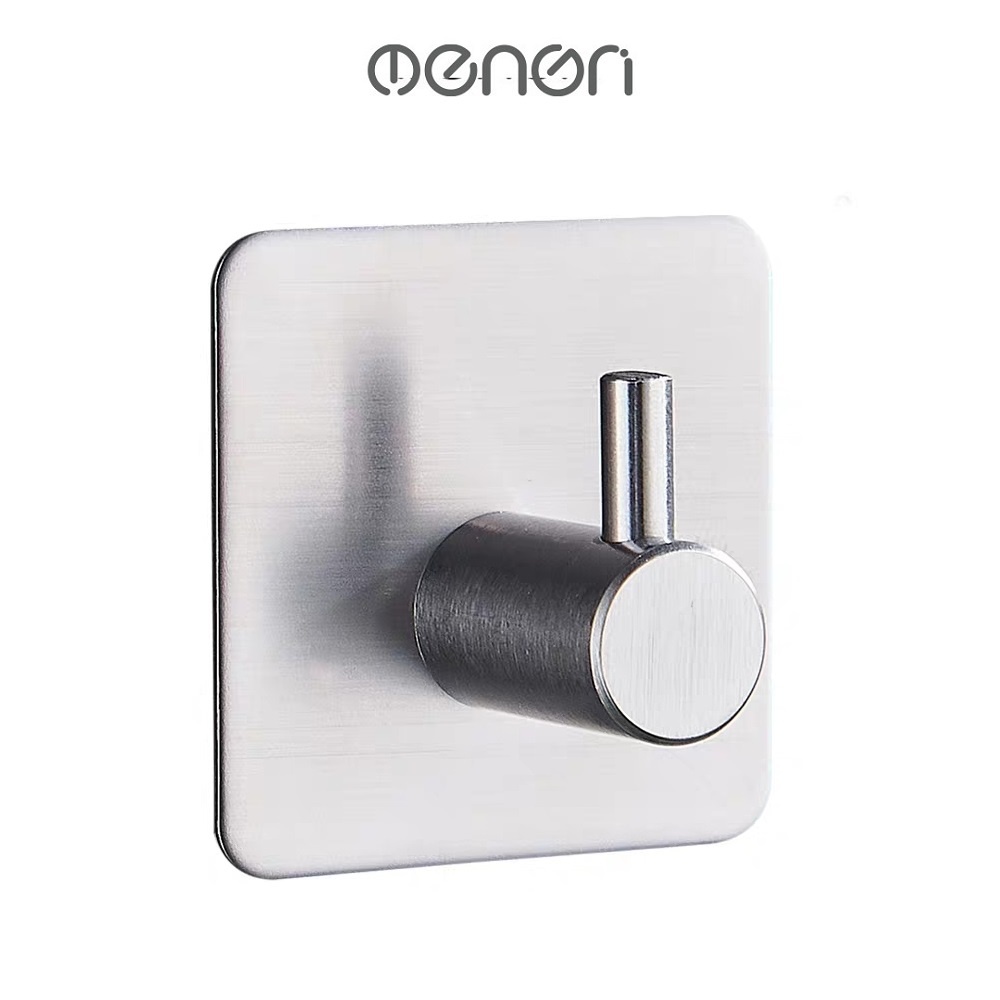 Ảnh Móc INOX 304 Dán Tường Treo Đồ Đa Năng Sử Dụng Keo 3M Siêu Chắc - OENON 1