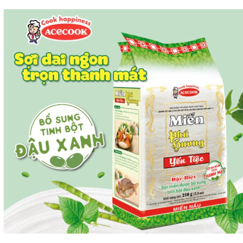 Miến đậu xanh Yến Tiệc Phú Hương gói 210G | Shopee Việt Nam