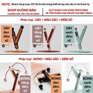 Dây Nhảy Thể Lực Đàn Hồi 2.8m Chính Hãng JUMP ROPE bộ đếm thông minh Hỗ Trợ Luyện Tập Thể Dục, Thể Thao Tiện Lợi Tại Nhà