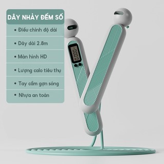 Dây Nhảy Thể Lực Đàn Hồi 2.8m Chính Hãng JUMP ROPE bộ đếm thông minh Hỗ Trợ Luyện Tập Thể Dục, Thể Thao Tiện Lợi Tại Nhà