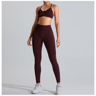 Bộ Đồ Tập Gym, Yoga Thể Thao Nữ 2 Trong 1 Chất Liệu Dệt Kim Chuẩn Mitao Cao Cấp (mã080)