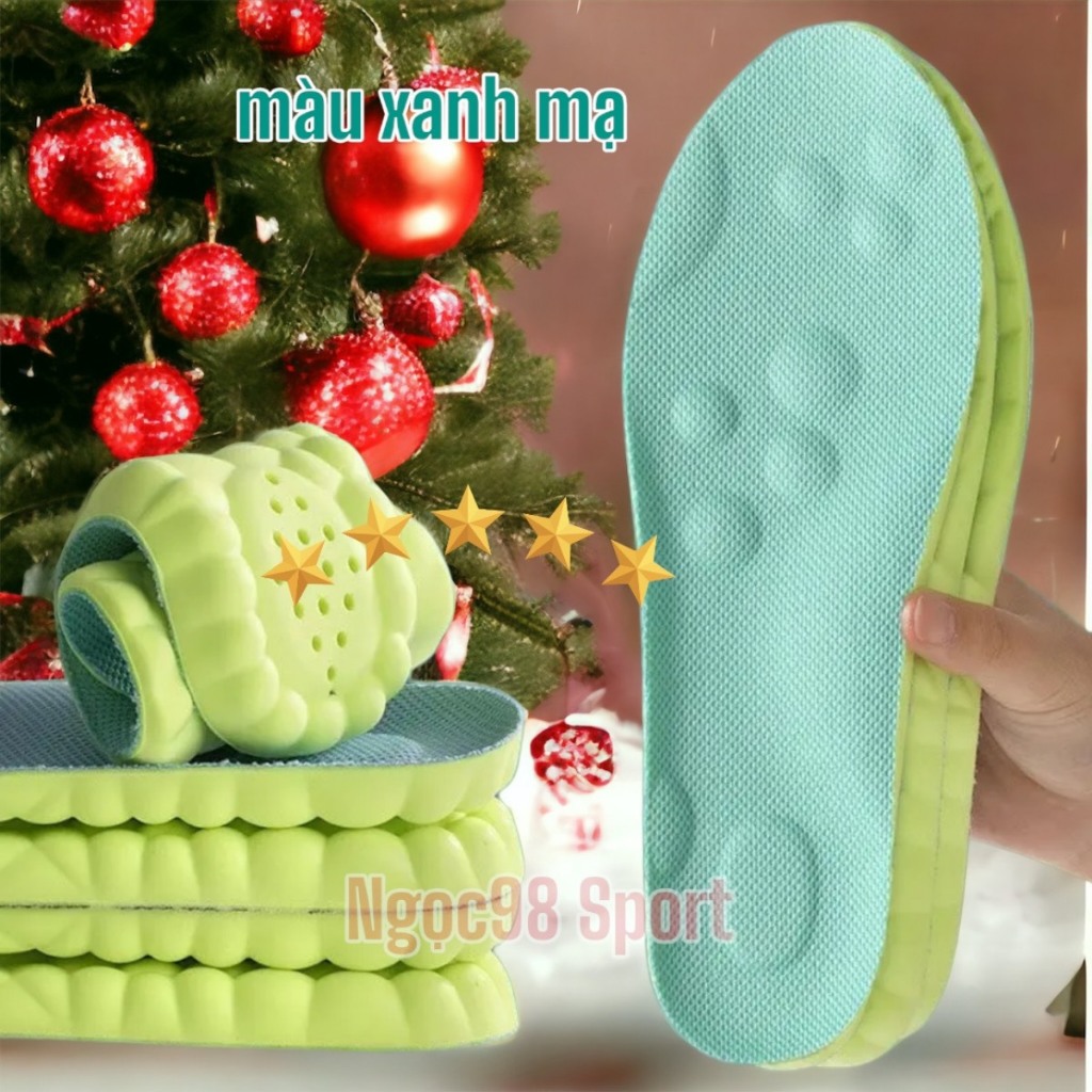 Lót giày cao su non 4D chuẩn cao cấp, lót giày thể thao,giày lao động,giày bộ đội,khử mùi êm thoáng
