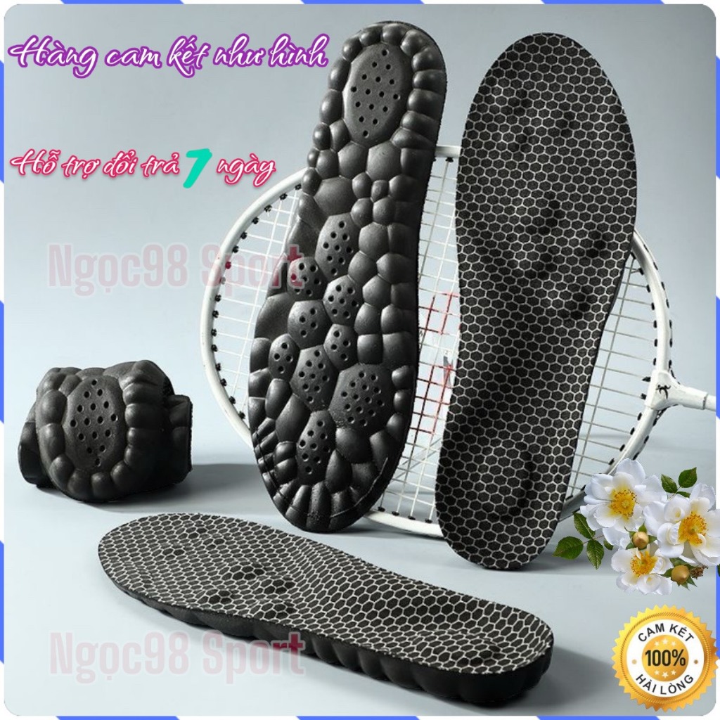 Lót giày cao su non 4D chuẩn cao cấp, lót giày thể thao,giày lao động,giày bộ đội,khử mùi êm thoáng