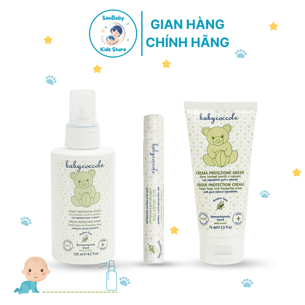 [✨AN TOÀN CHO BÉ] Bô Ba Kem & Xịt Bút Chống Muỗi Cho Bé BabyCoccole 75ml – Thành Phần Thiên Nhiên, Bảo Vệ Da Nhạy Cảm