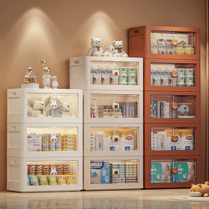 Tủ nhựa gấp gọn trong suốt Finley, tủ quần áo cho bé size to 3-4-5 tầng không cần lắp đặt có bánh xe dễ dàng di chuyểnie