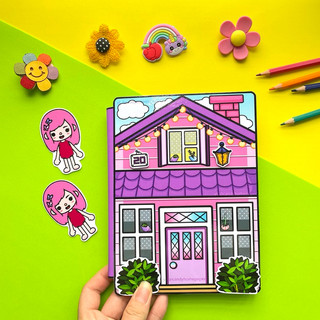 Ngôi nhà màu Tím của Toca Boca - Búp bê giấy Toca