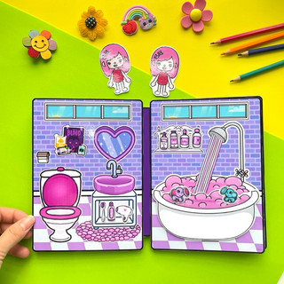 Ngôi nhà màu Tím của Toca Boca - Búp bê giấy Toca