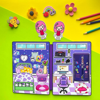 Ngôi nhà màu Tím của Toca Boca - Búp bê giấy Toca