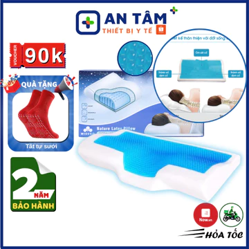 Gối Ngủ Cao Su Non Công Thái Học BM-S106, Gối Ngủ Chống Đau Vai Gáy, Thoái Hoá Đốt Sống Cổ