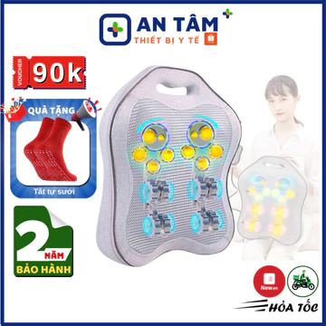 Gối Massage Cổ Vai Gáy MISUKO LA-96, Máy Massage Lưng, Cột Sống, Cổ Vai Gáy Kết Hợp Đèn Hồng Ngoại