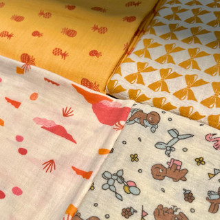 Vải Xô Muslin 2 Lớp In Hoạ Tiết Mềm Rũ Mát 100% Cotton Khổ 1m40