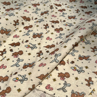 Vải Xô Muslin 2 Lớp In Hoạ Tiết Mềm Rũ Mát 100% Cotton Khổ 1m40