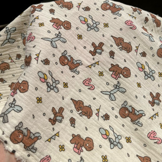 Vải Xô Muslin 2 Lớp In Hoạ Tiết Mềm Rũ Mát 100% Cotton Khổ 1m40