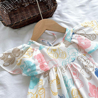 Váy bé gái (9-26kg) cánh tiên gấu Teddy siêu xinh 1-7 tuổi N0103