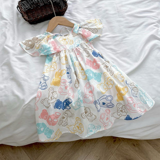 Váy bé gái (9-26kg) cánh tiên gấu Teddy siêu xinh 1-7 tuổi N0103