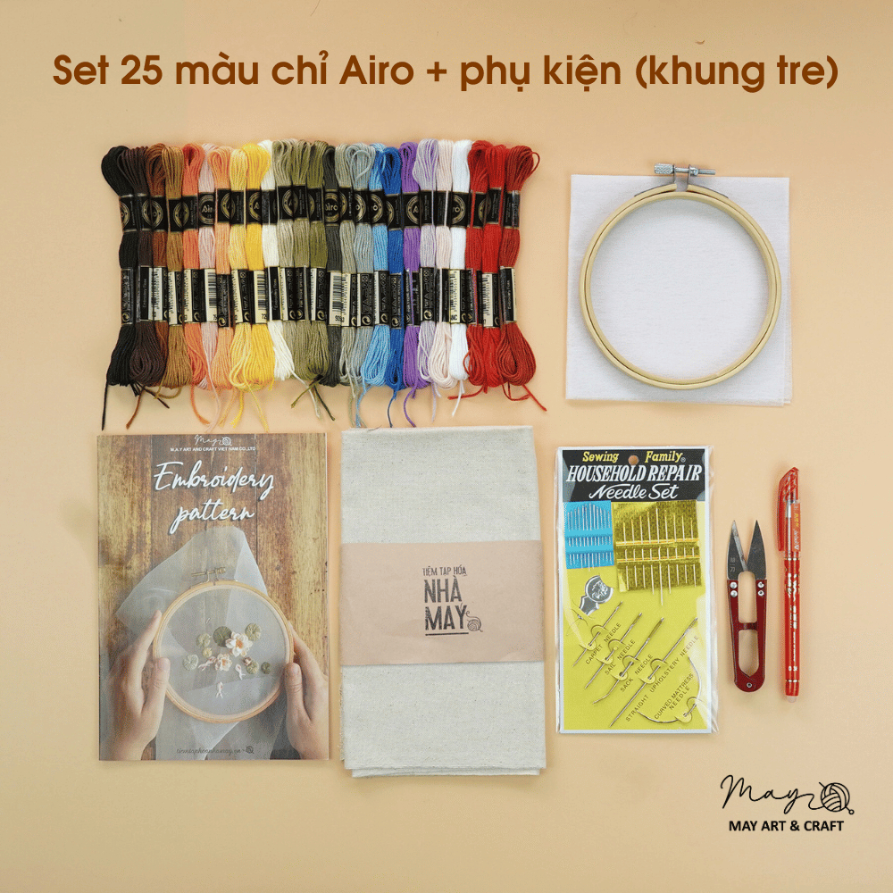 Set thêu - dụng cụ thêu cơ bản dành cho người mới bắt đầu Tiệm tạp hóa ...