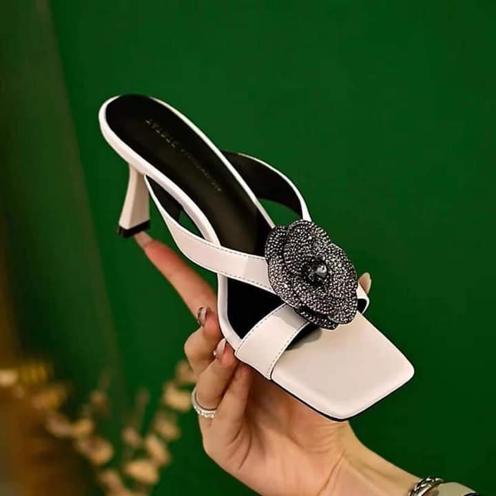Giày cao gót 7 phân, guốc nữ lơ đá cực êm chân mã H28