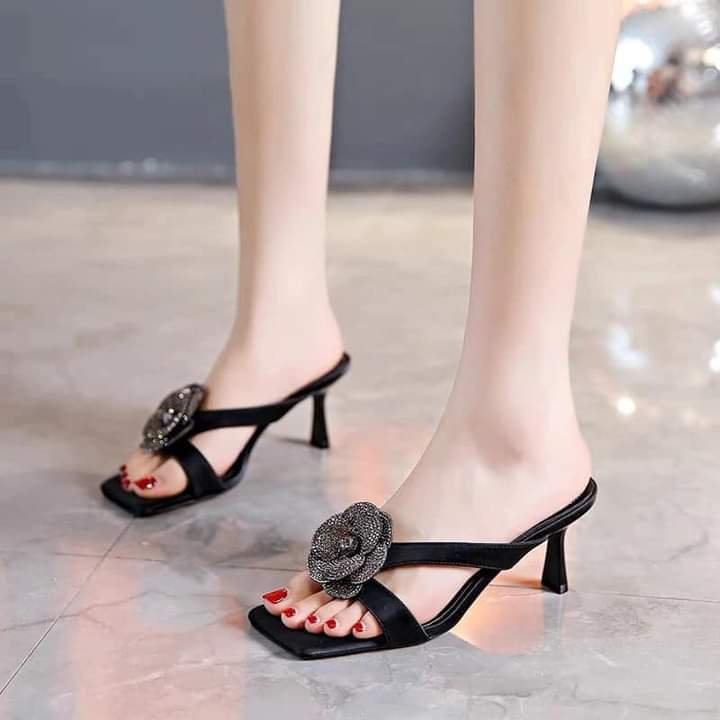 Giày cao gót 7 phân, guốc nữ lơ đá cực êm chân mã H28