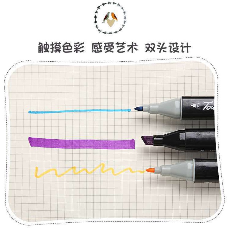 [Cào là có quà] 60/80 Cây Bút màu Marker Touch Cool 2 Đầu tô màu dạ vẽ tranh anime - SÉT BÚT MÀU DẠ KÈM TÚI
