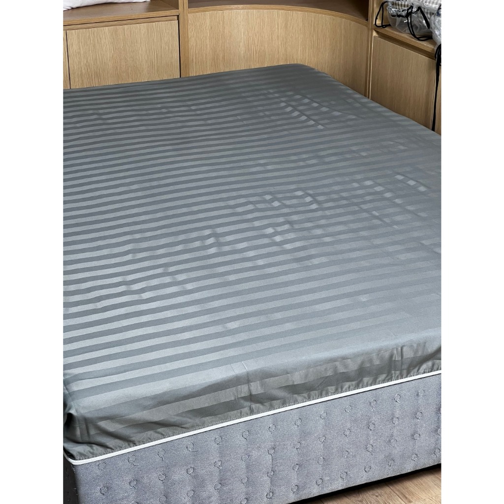 Ảnh Ga giường cotton kẻ sọc 3f LIDACO không kèm vỏ gối chuyên dùng khách sạn, homestay 3