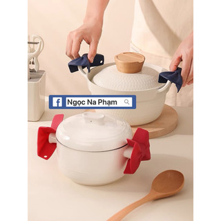 NƠ SILLICON KẸP CÁCH NHIỆT TAY NỒI, NẮP NỒI