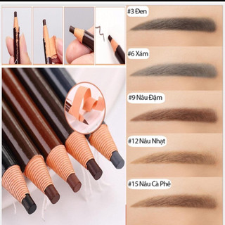 Chì Xé Kẻ Mày 3 Màu Đen Nâu Xám Nội Địa Trung, Cosmetic Trang Điểm, Dễ Kẻ, Lên Màu Tự Nhiên, Bền Màu Lâu Trôi