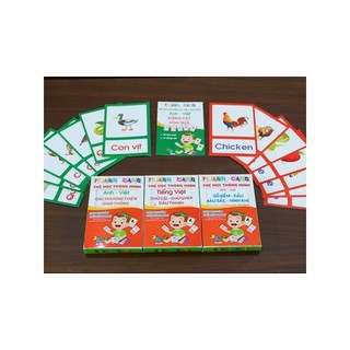 Thẻ học thông minh, FlashCard, Bảng chữ cái. Bộ 4 chủ đề cho bé từ 1-5 tuổi.