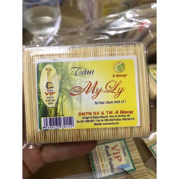 Tăm nhọn 2 đầu hộp Myly Á Đông lốc 10 vỉ