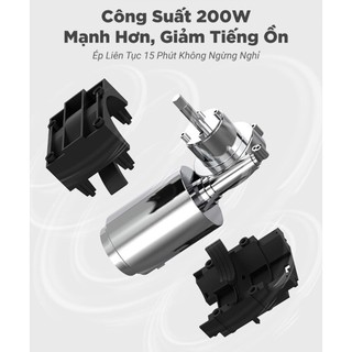 Máy Ép Chậm SmartChoice SCG-EC001, Máy Ép Trái Cây Công Suất 200W, Ép Kiệt Bã tới 98% - Hàng Chính Hãng