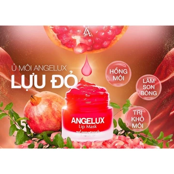 Ủ Môi Angelux Lựu Đỏ 10ml Chính Hãng Làm Hồng Môi, Giảm Khô Môi,Son Bóng