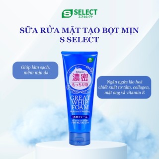 [DATE 20/04/2026] Sữa Rửa Mặt Tạo Bọt Mịn Làm Sạch Sâu S Select Nhật Bản (150g)