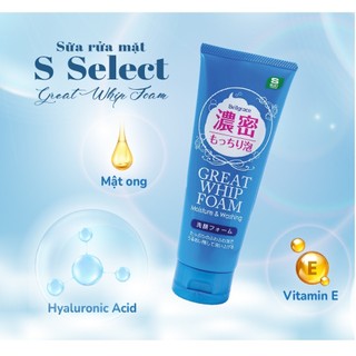 [DATE 20/04/2026] Sữa Rửa Mặt Tạo Bọt Mịn Làm Sạch Sâu S Select Nhật Bản (150g)