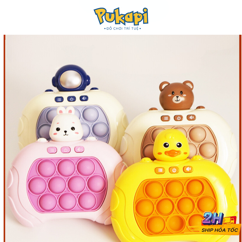 Đồ chơi Pop it Thế Hệ Mới - Máy Điện Tử Chơi Game Pop it Giải Trí Bấm Nút Theo Đèn Nhạc Với Nhiều Level- Đồ Chơi PUKAPI