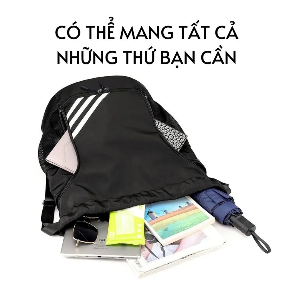 Balo thể thao đa năng, dây rút tiện lợi, ngăn đựng giày, chống thấm nước, thích hợp mang đi đá bóng, bóng rổ, tập gym
