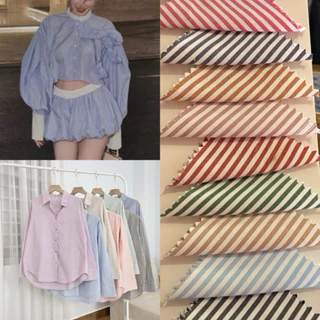 Vải Kate sọc nhí mềm mại không co giãn chuyên may sơ mi nam, nữ, đầm váy khổ 1,5m