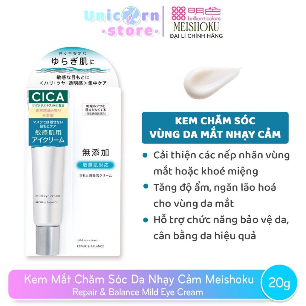 Kem Mắt Chăm Sóc Da Nhạy Cảm Meishoku Repair & Balance Mild Eye Cream 20g
