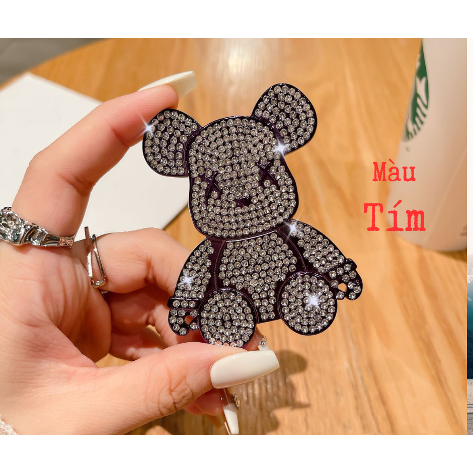 Gấu BearBrick đá lấp lánh, đồ decor, dán vào ốp điện thoại, ipad...