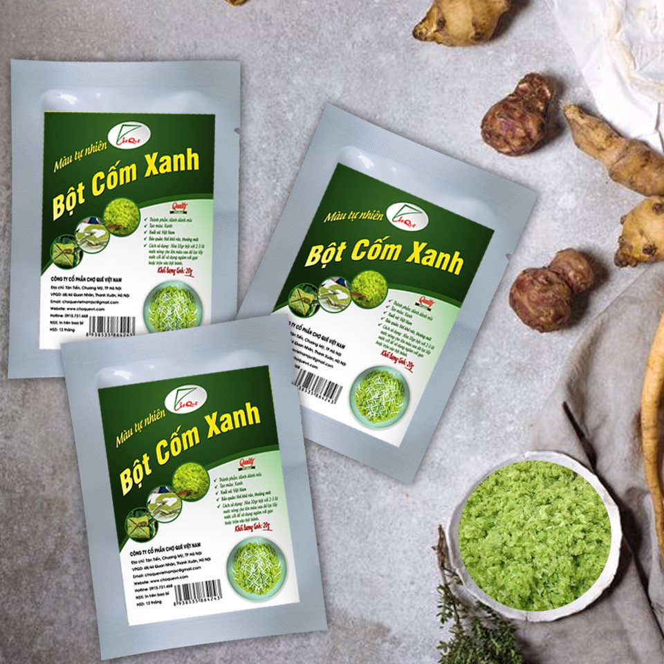 Bột cốm xanh nấu xôi, làm bánh nguyên chất sấy lạnh | Shopee Việt Nam