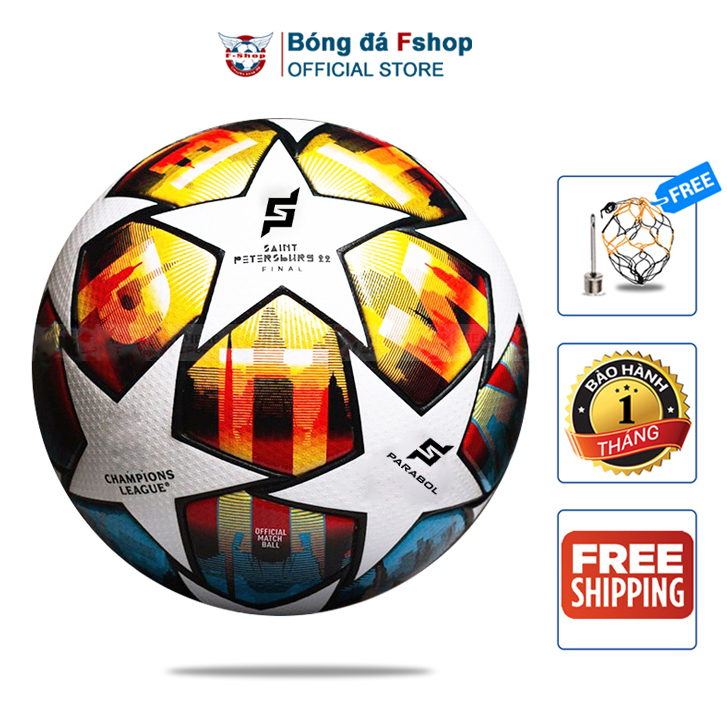 Bóng đá đúc WC22 - Số 5 - Quả bóng đá C1, Ngoại hạng Anh, Laliga - Size 5 + Tặng kim bơm túi lưới SIÊU HOT