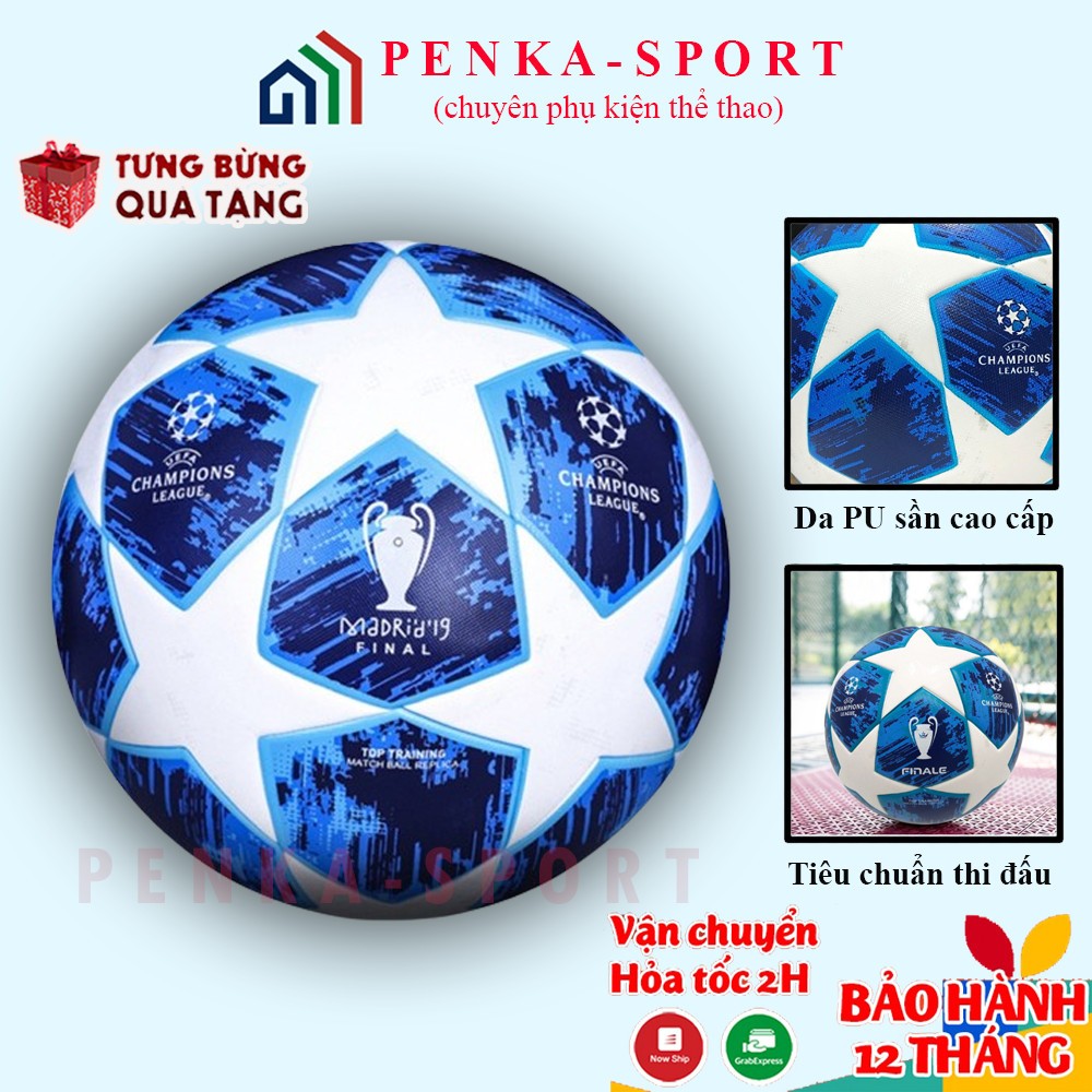 Bóng đá đúc WC22 - Số 5 - Quả bóng đá C1, Ngoại hạng Anh, Laliga - Size 5 + Tặng kim bơm túi lưới SIÊU HOT