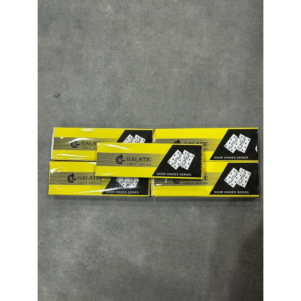 Bản lề cửa Galatic, bản lề lá inox chất lượng cho cửa gỗ, nhôm inox kèm ốc vít size 1 tấc, 1 tấc 2
